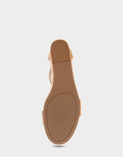Aerosoles Ankle Strap Mid Wedge Sandal in Cork