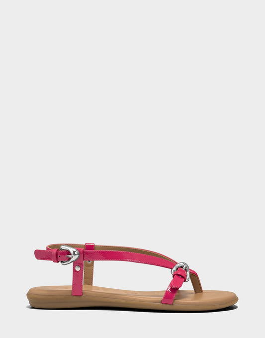 Aerosoles Flat Sandal in Pink Patent