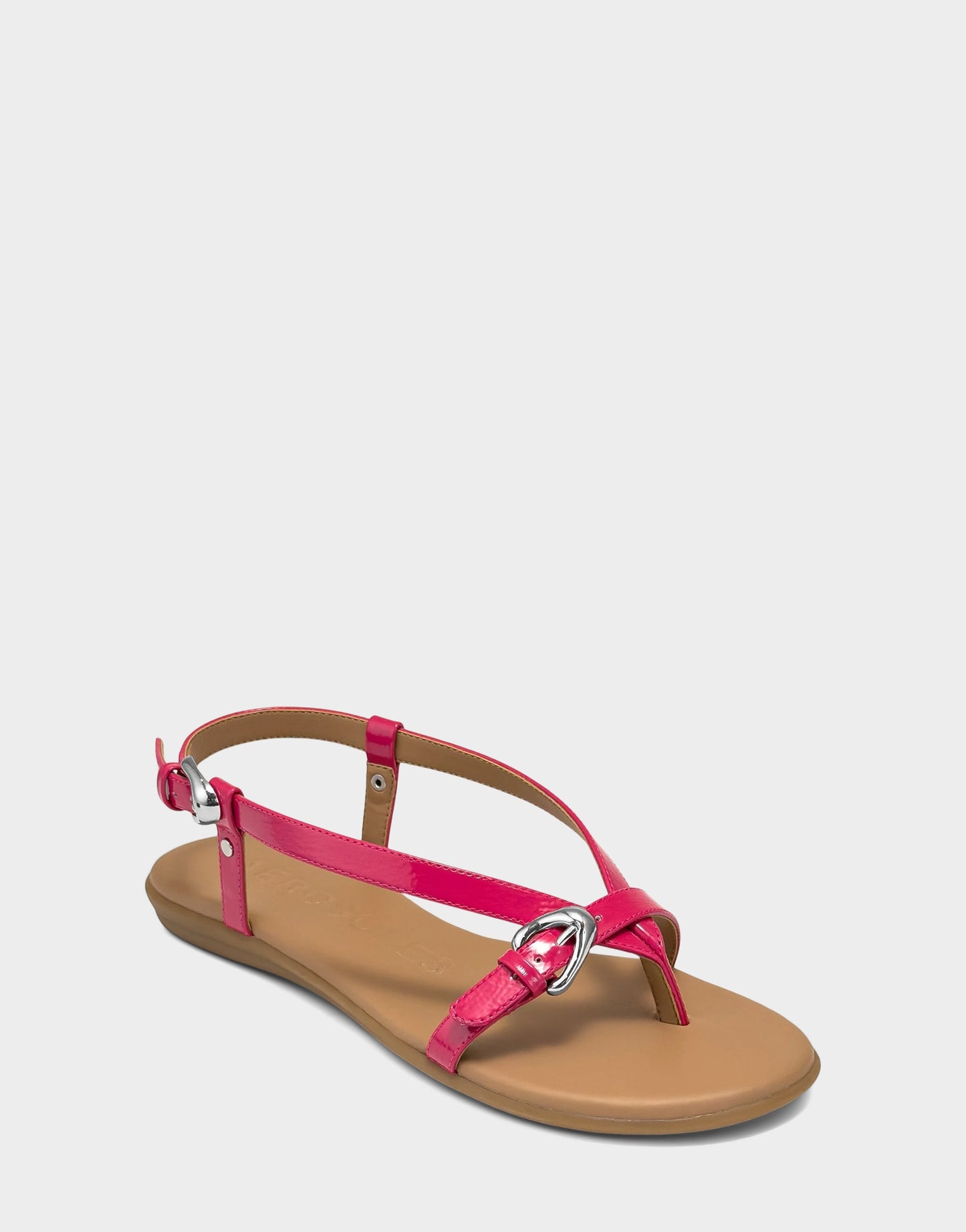Aerosoles Flat Sandal in Pink Patent