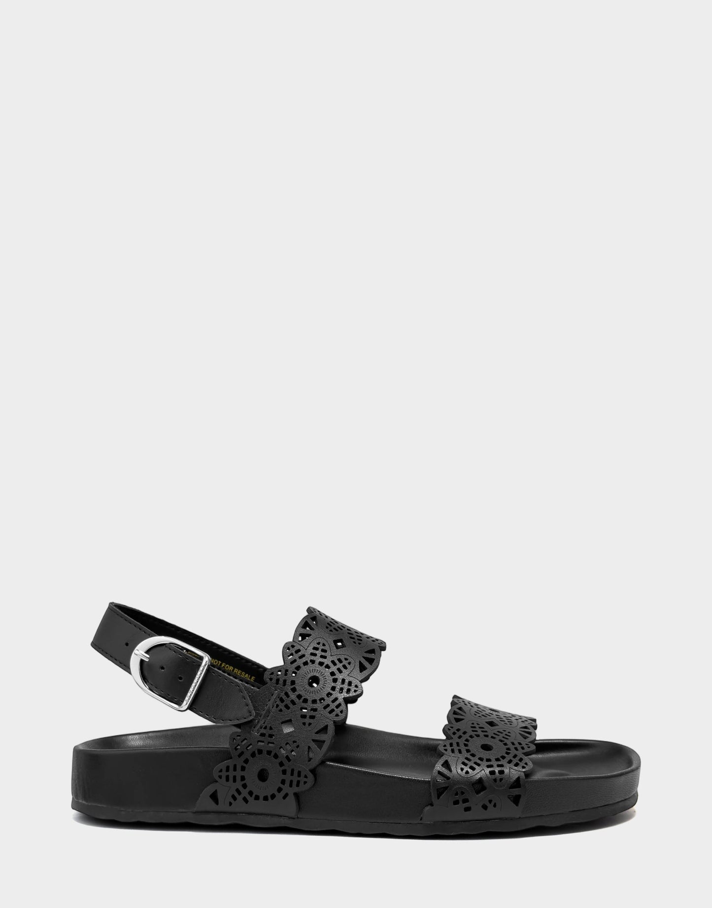 Aerosoles Footbed Sandal in Black Perforated