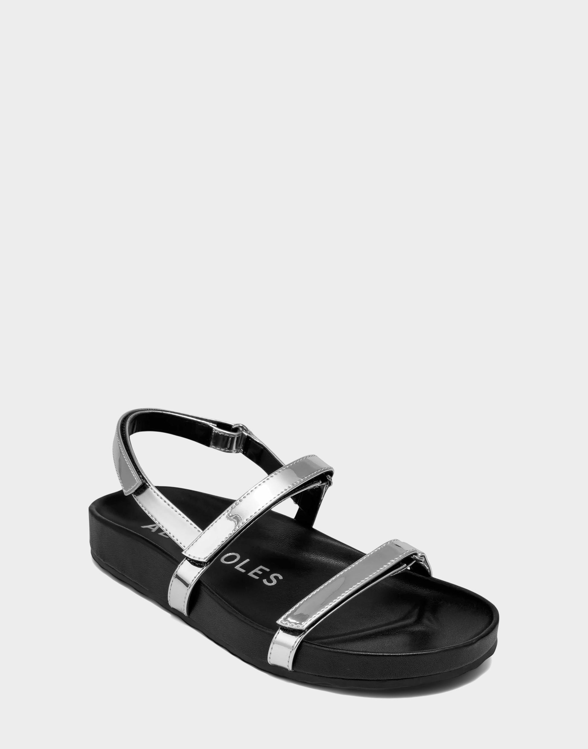 Aerosoles Footbed Sandal in Metallic Mirror