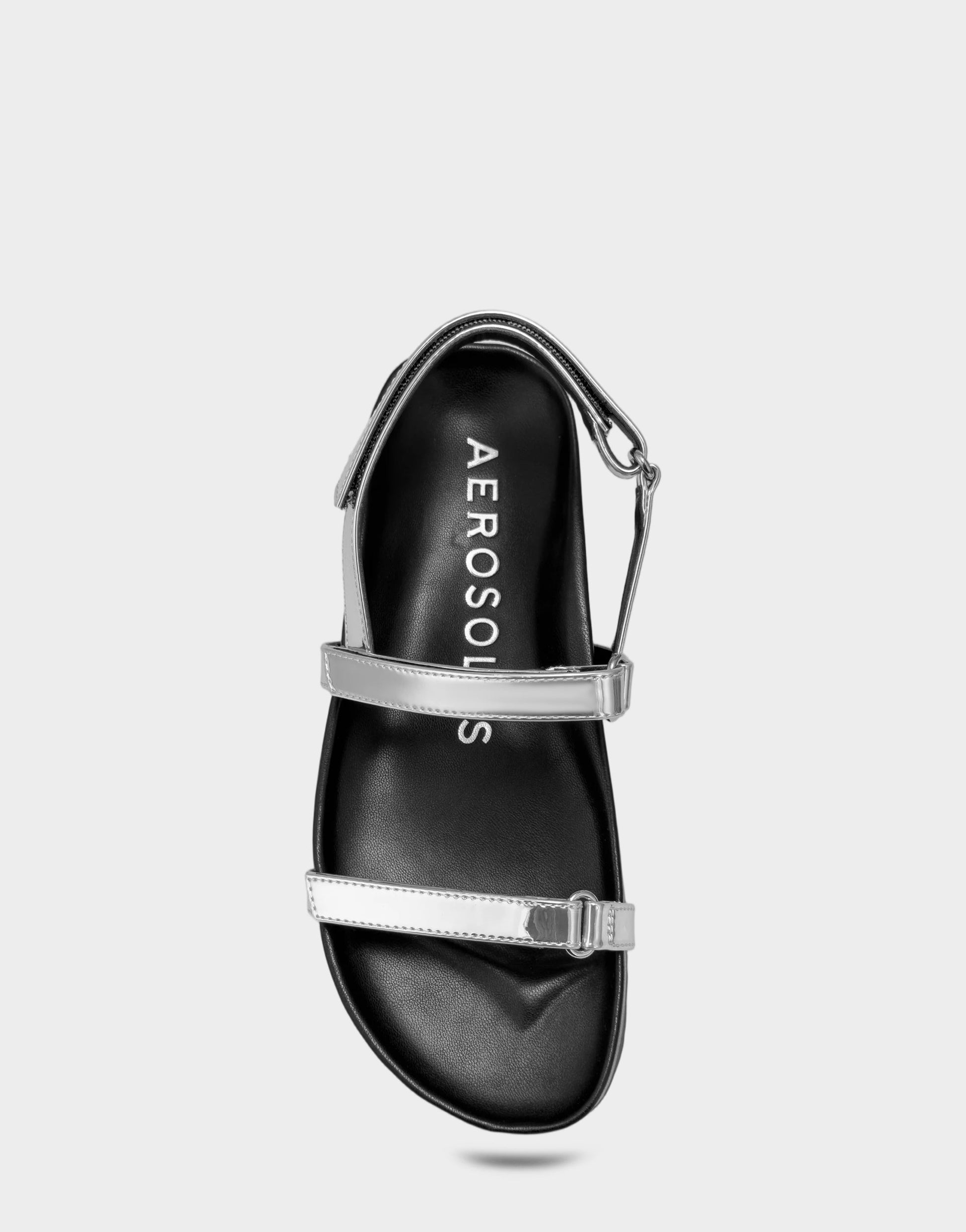 Aerosoles Footbed Sandal in Metallic Mirror