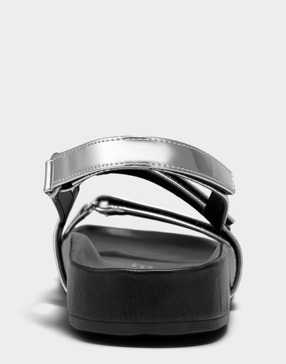 Aerosoles Footbed Sandal in Metallic Mirror
