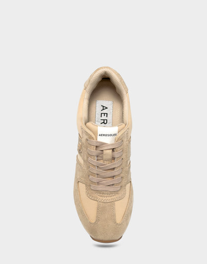 Aerosoles Lace Up Sneaker In Beige