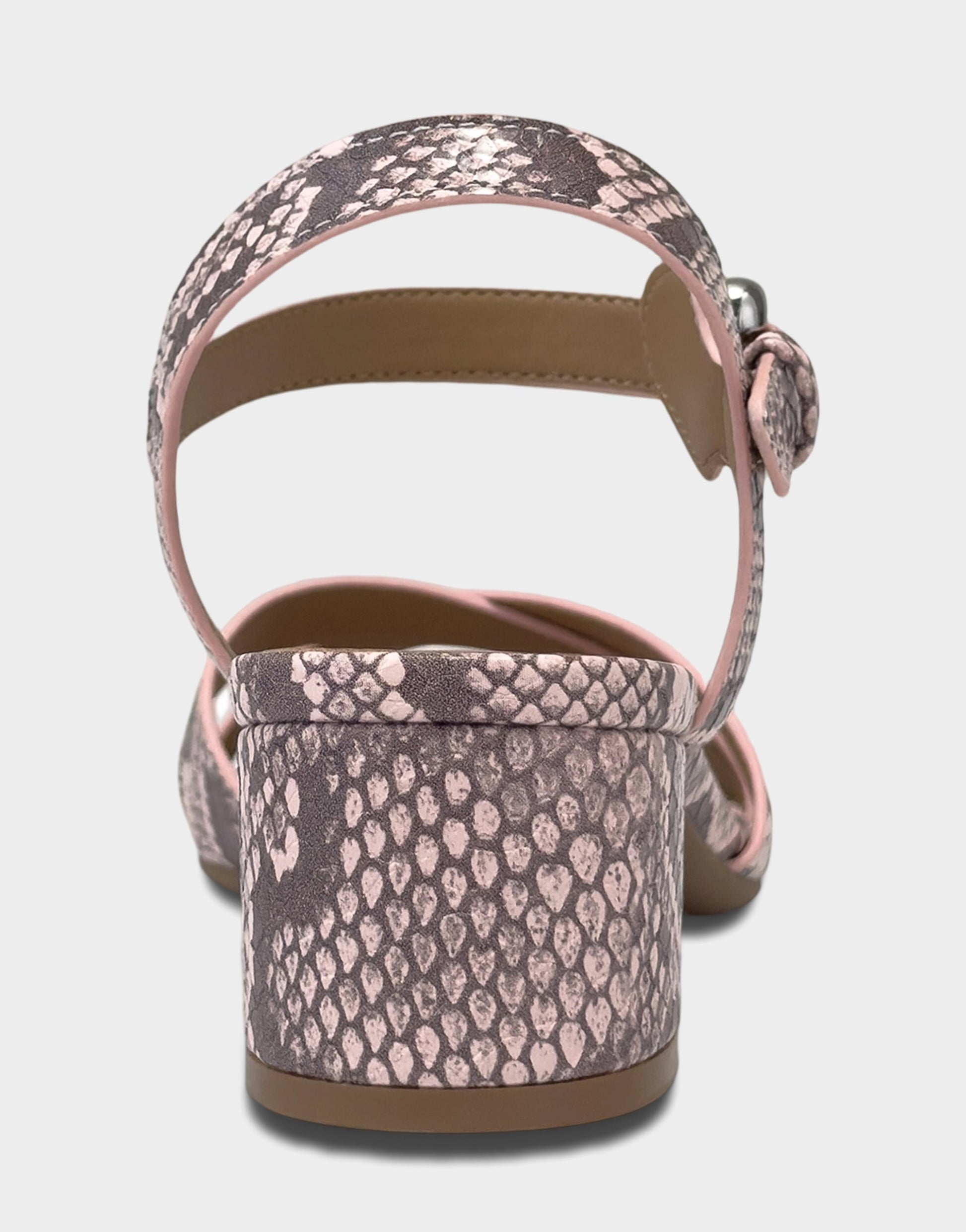 Aerosoles Heeled Sandal in Pink Snake Print