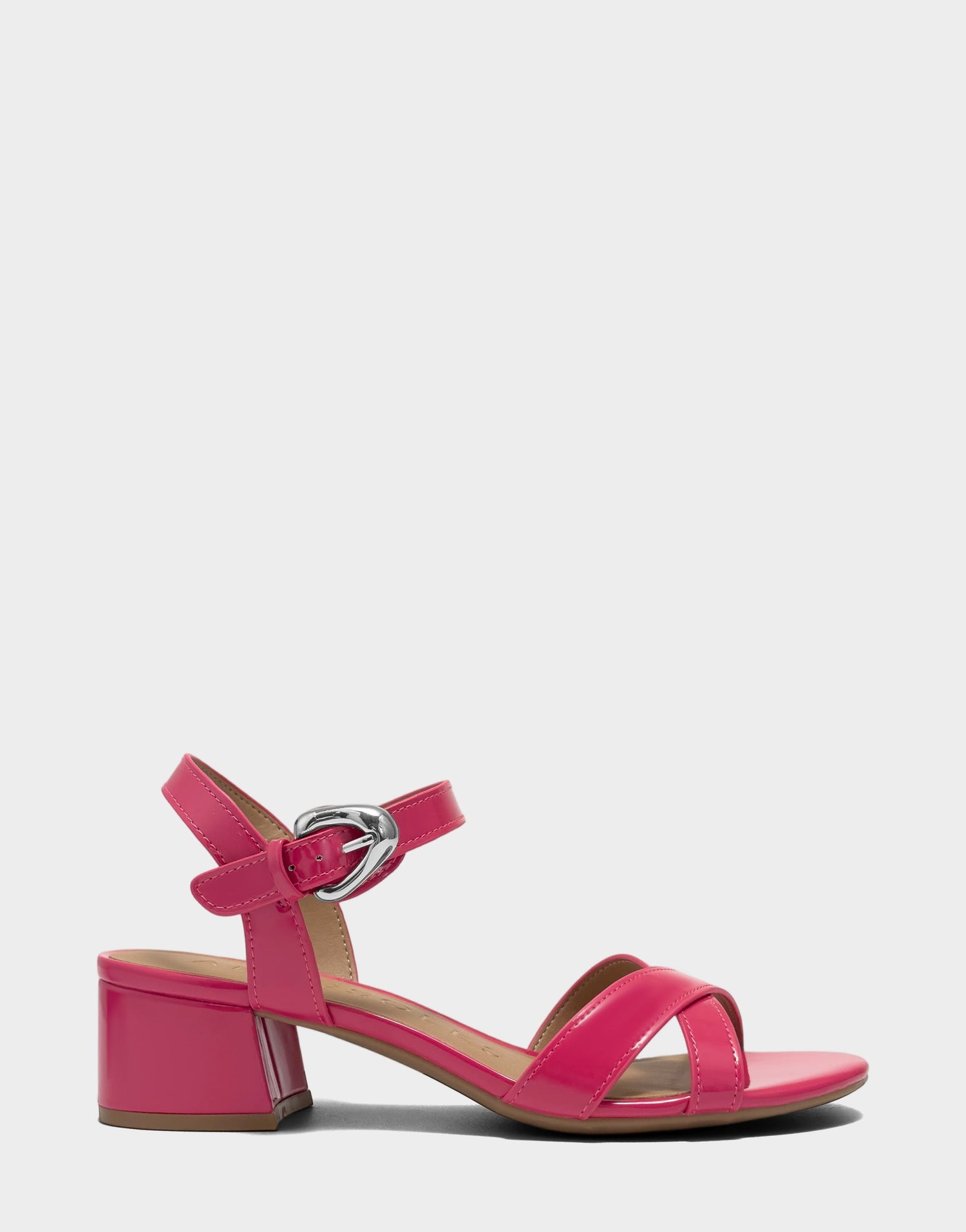 Aerosoles Low Heeled Sandal in Pink Faux Patent
