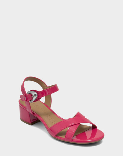 Aerosoles Low Heeled Sandal in Pink Faux Patent