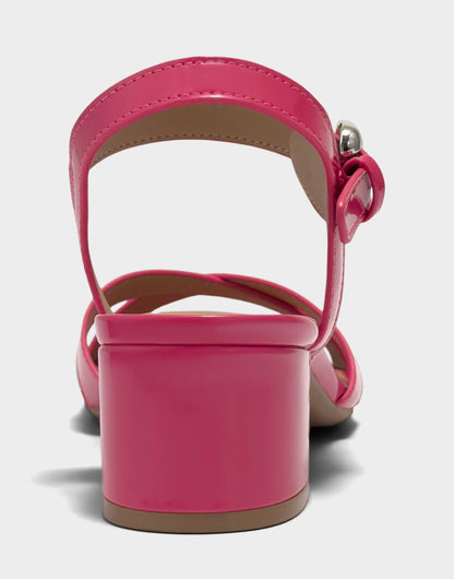 Aerosoles Low Heeled Sandal in Pink Faux Patent