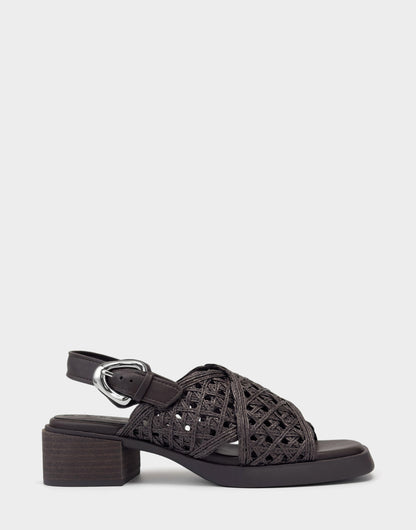 Aerosoles Heeled Sandal in Dark Brown