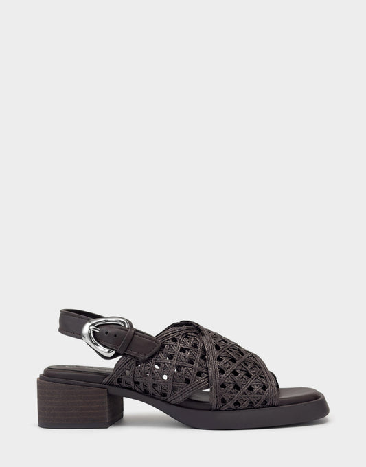 Aerosoles Heeled Sandal in Dark Brown