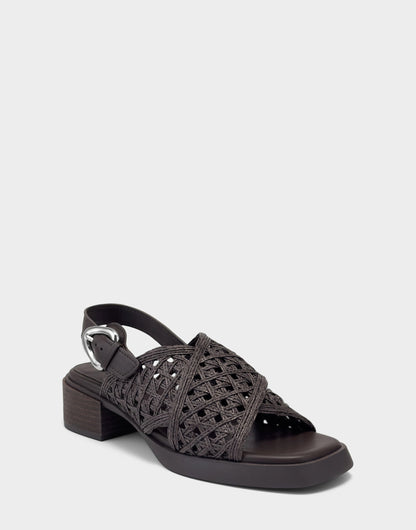 Aerosoles Heeled Sandal in Dark Brown