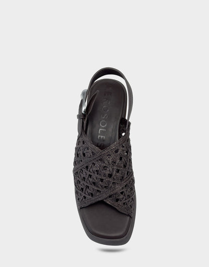 Aerosoles Heeled Sandal in Dark Brown