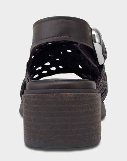 Aerosoles Heeled Sandal in Dark Brown