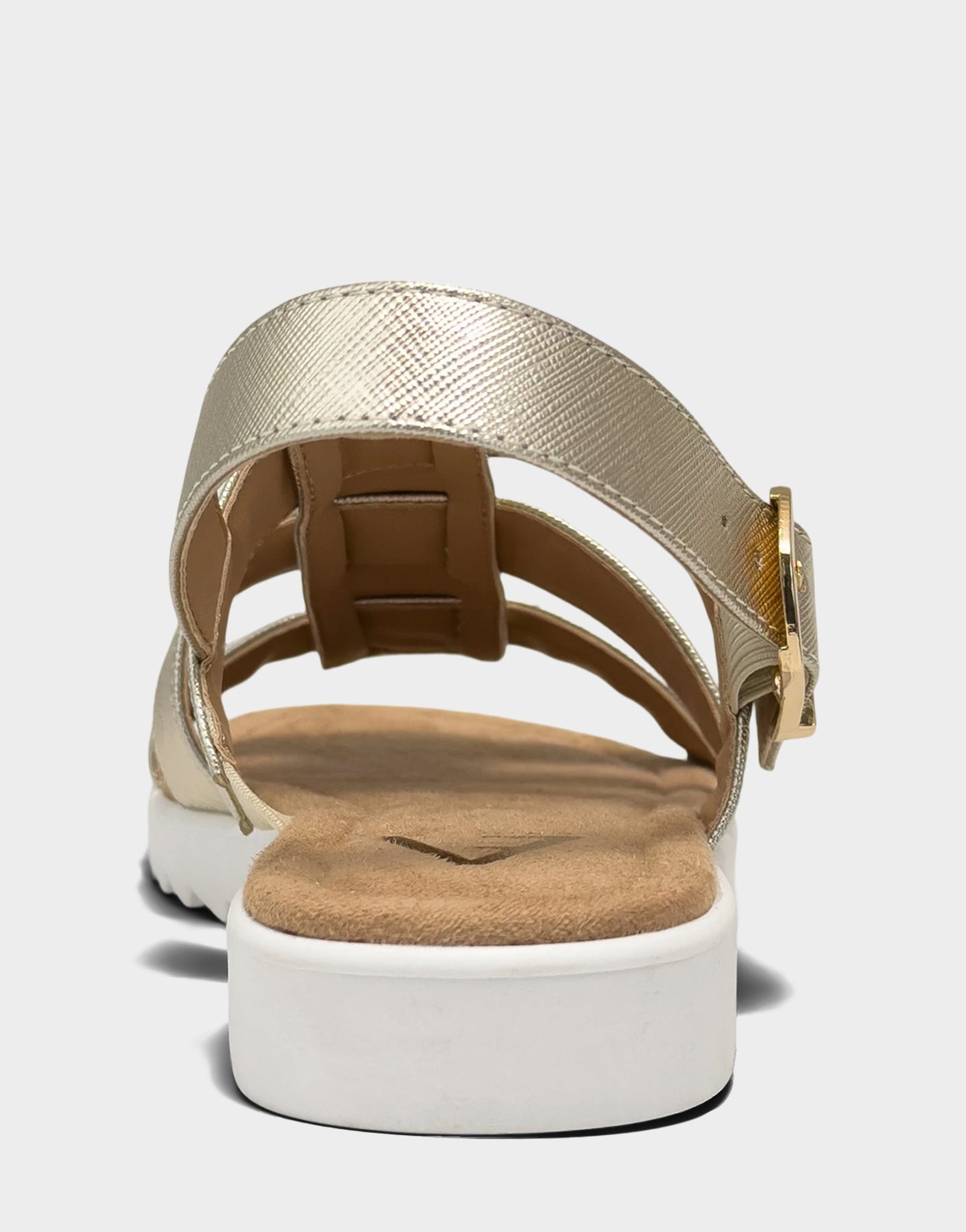 Aerosoles Fisherman Sandal in Gold Metallic Saffiano