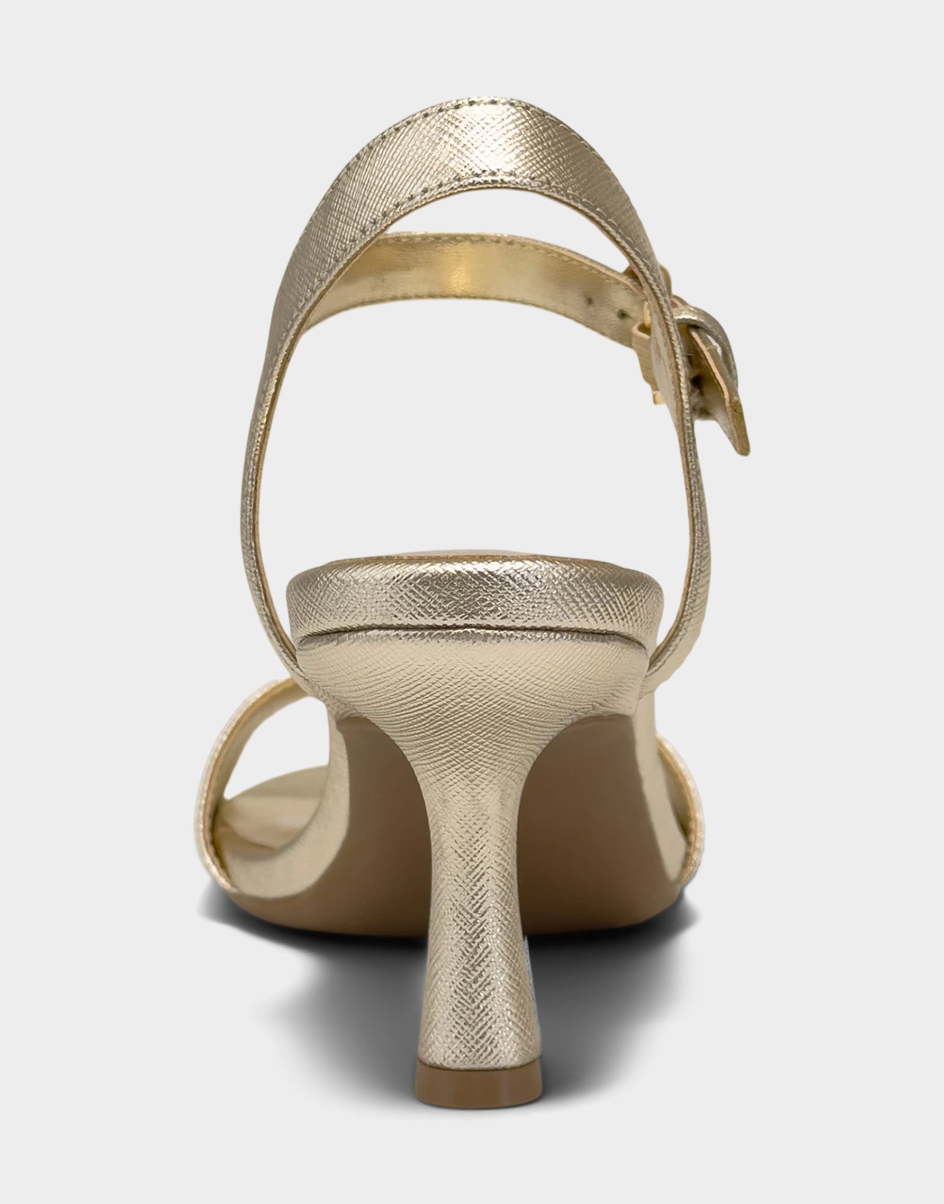 Aerosoles Heeled Sandal in Metallic Faux Saffiano