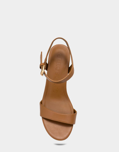 Aerosoles Heeled Sandal in Tan