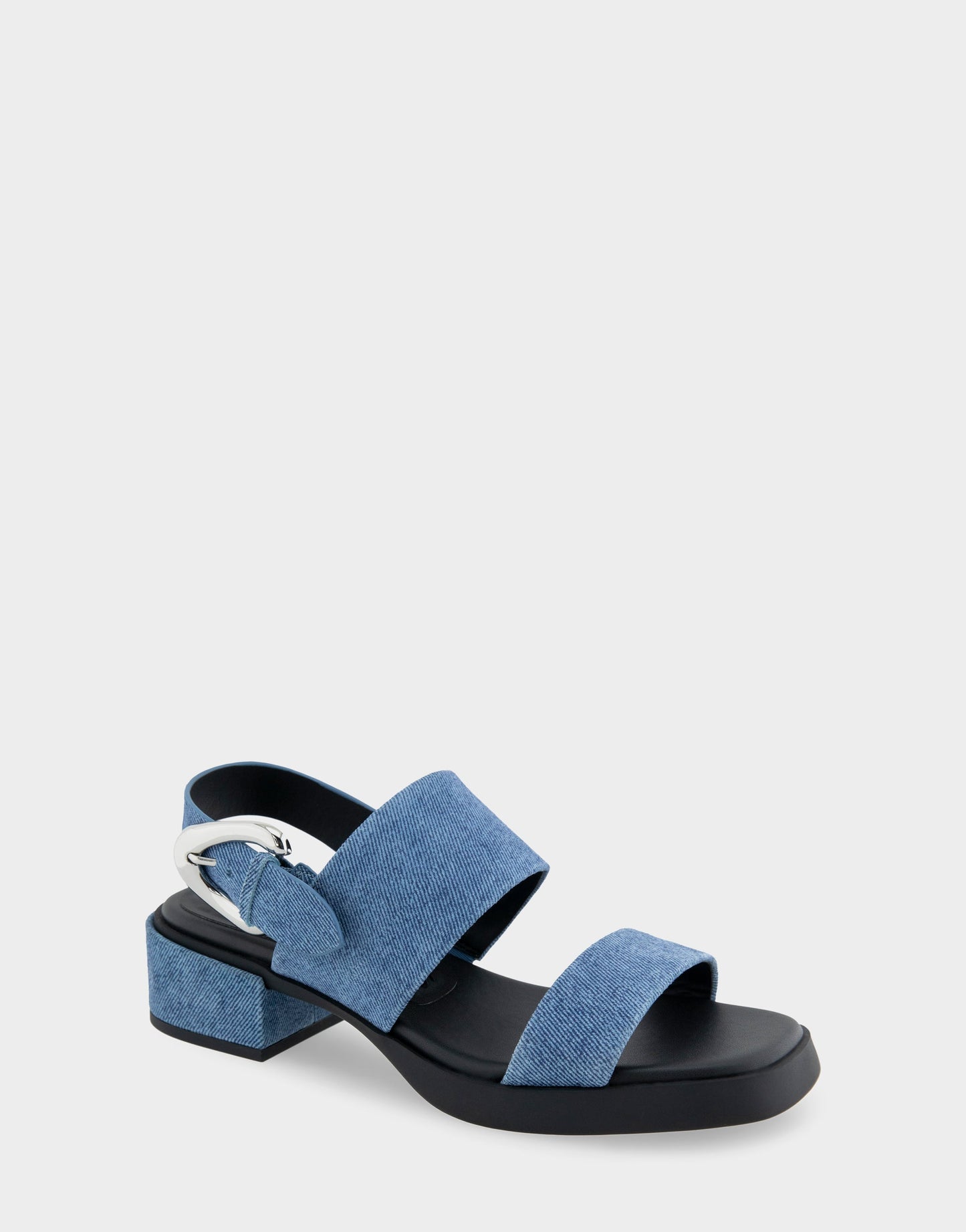 Aerosoles Block Heel Sandals in Blue Denim
