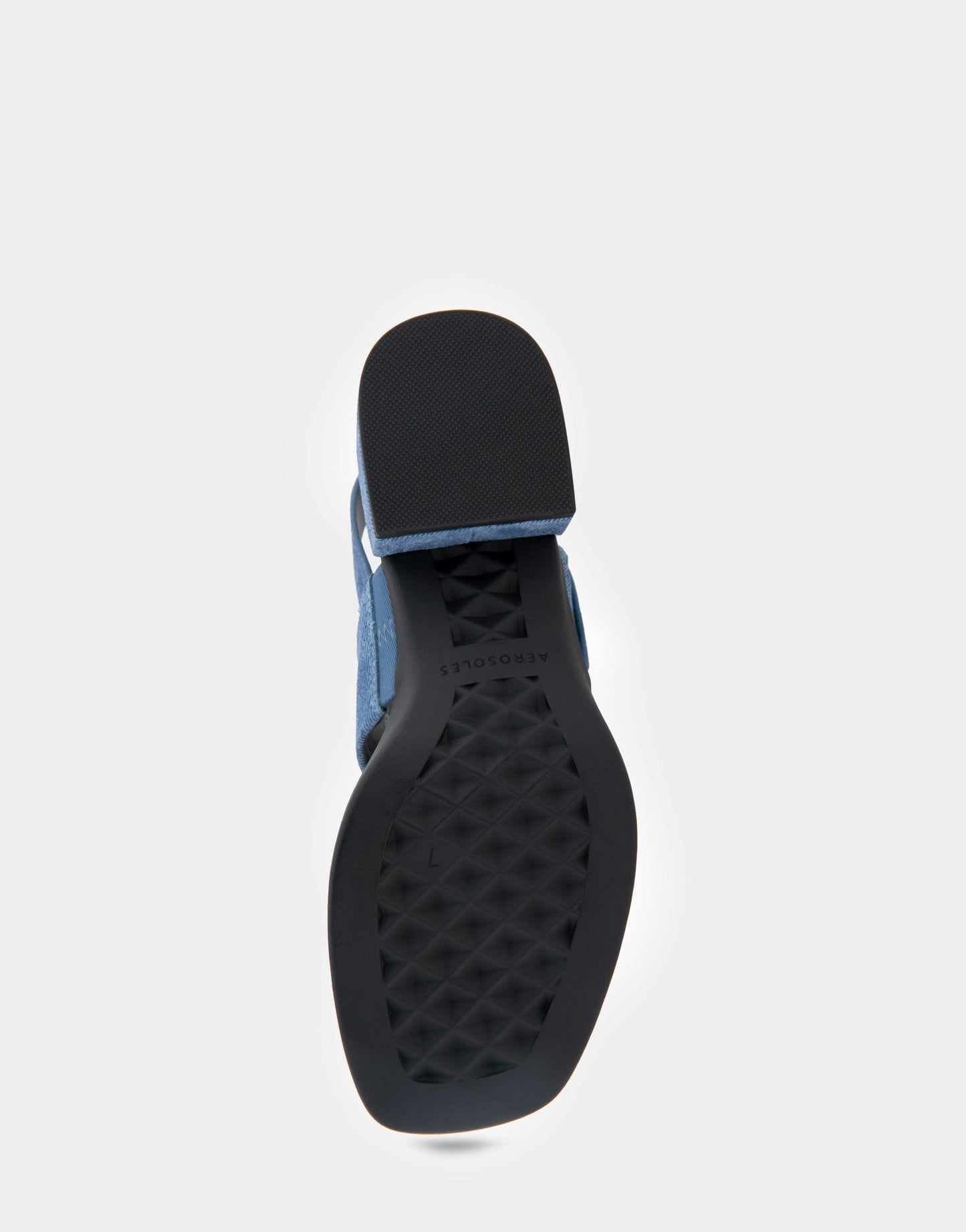 Aerosoles Block Heel Sandals in Blue Denim