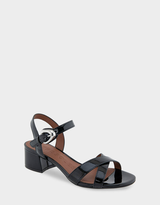 Aerosoles Dress Sandals in Black Patent