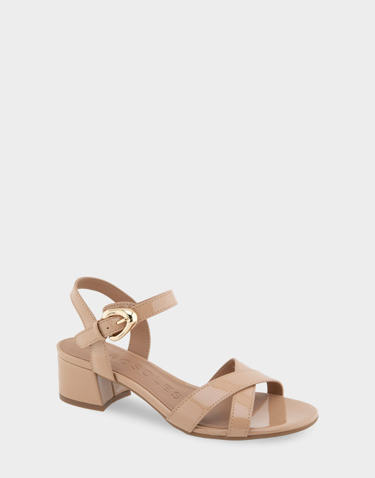 Aerosoles Dress Sandals in Beige Bisque Patent