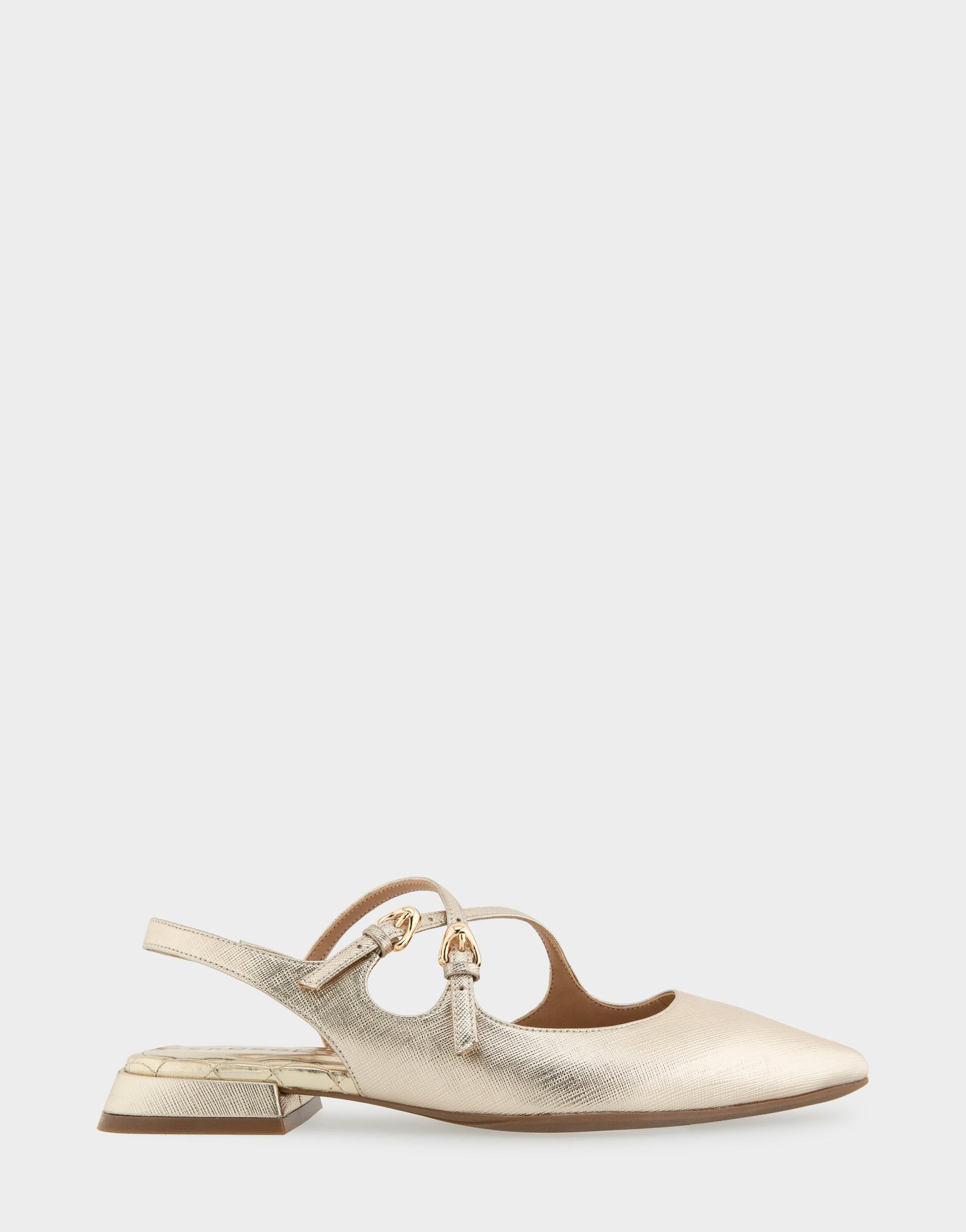 Aerosoles Slingback Flats in Gold Metallic Textured