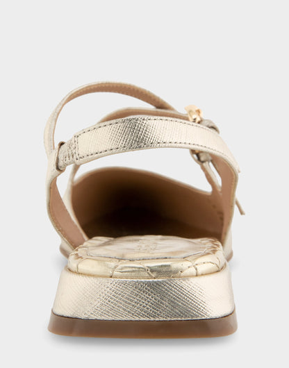 Aerosoles Slingback Flats in Gold Metallic Textured
