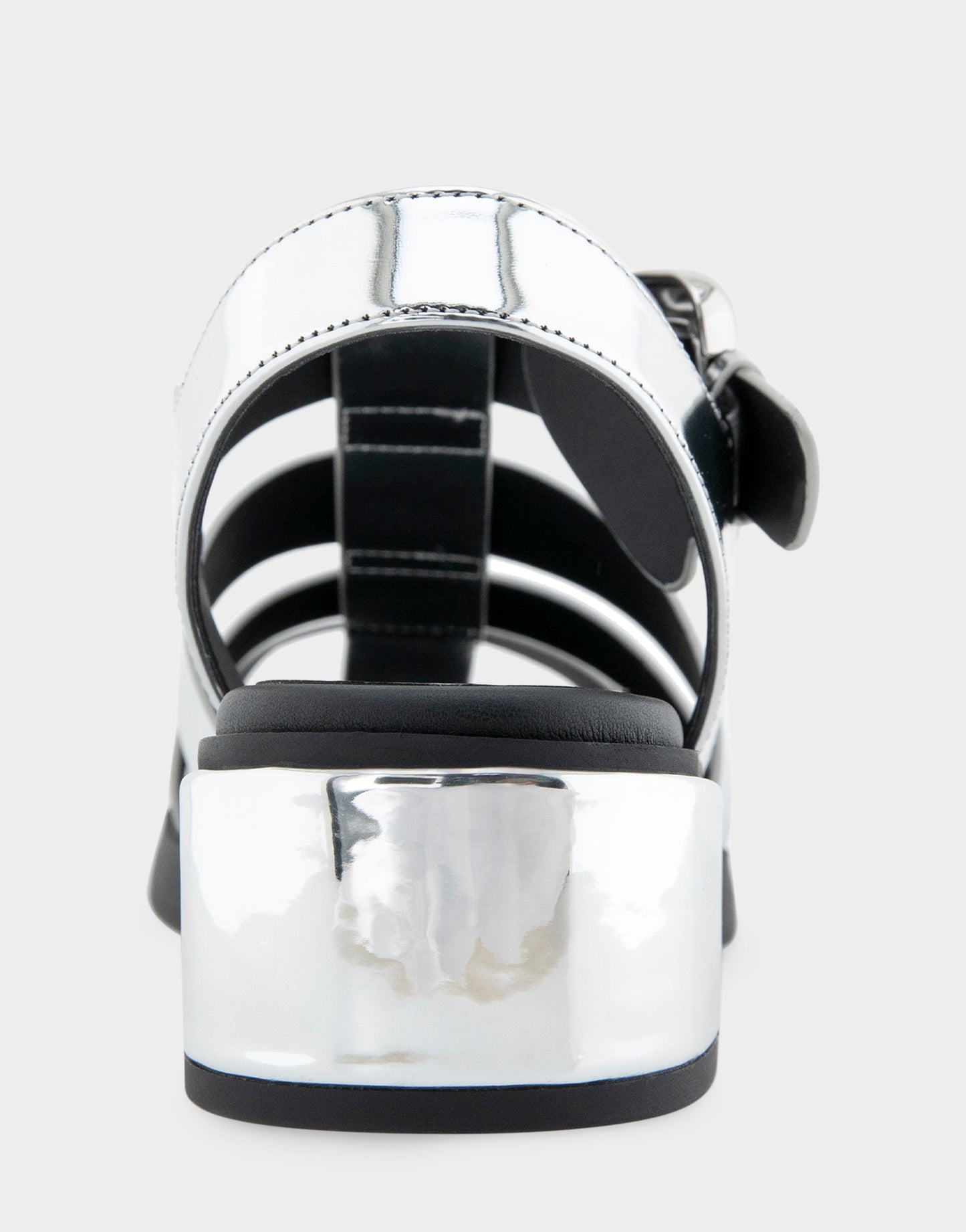 Aerosoles Fisherman Flats in Silver Mirror Metallic Faux Leather