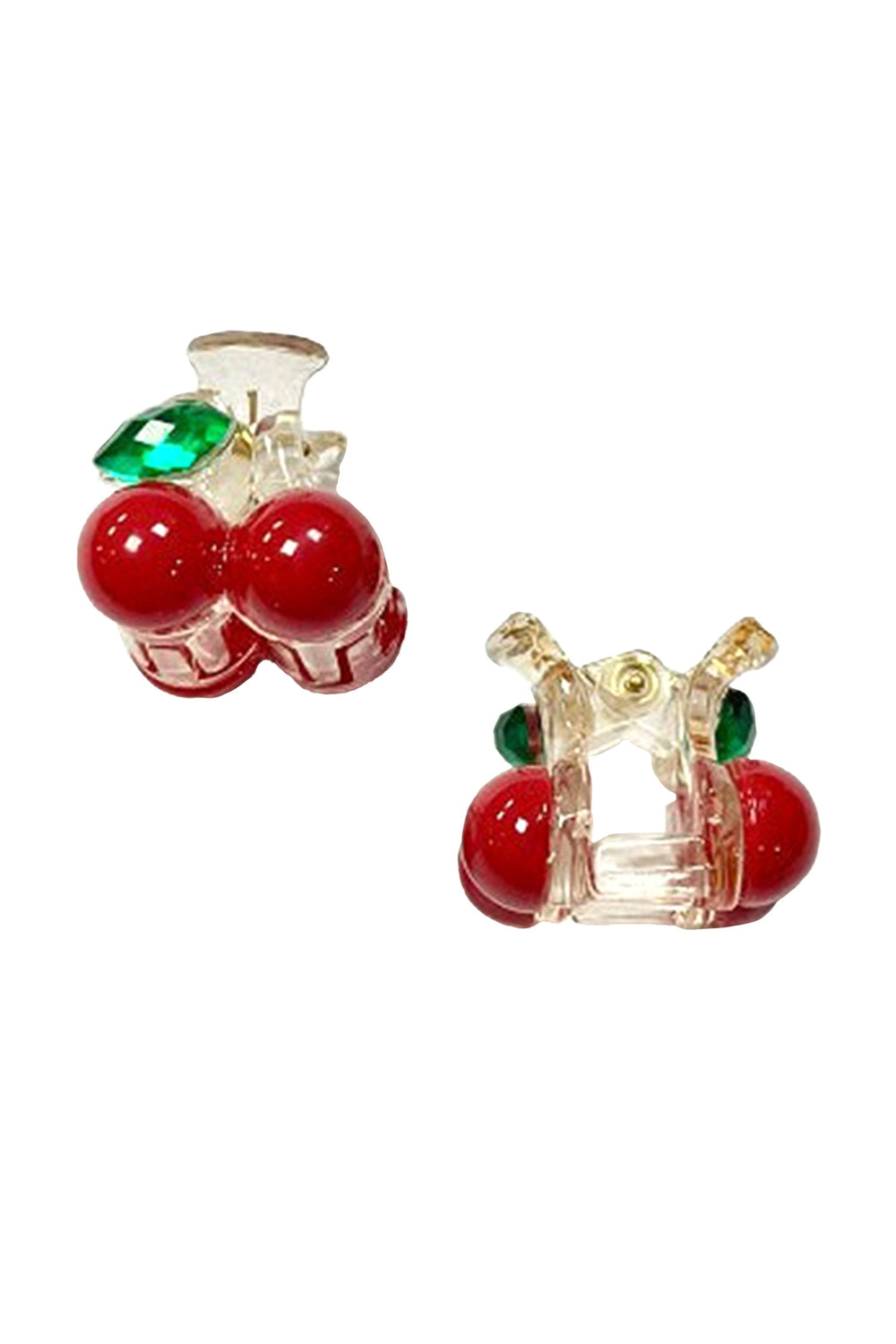 Baby Cherry Jaw Clip Pair Red Clear - Anna Sui Outlet