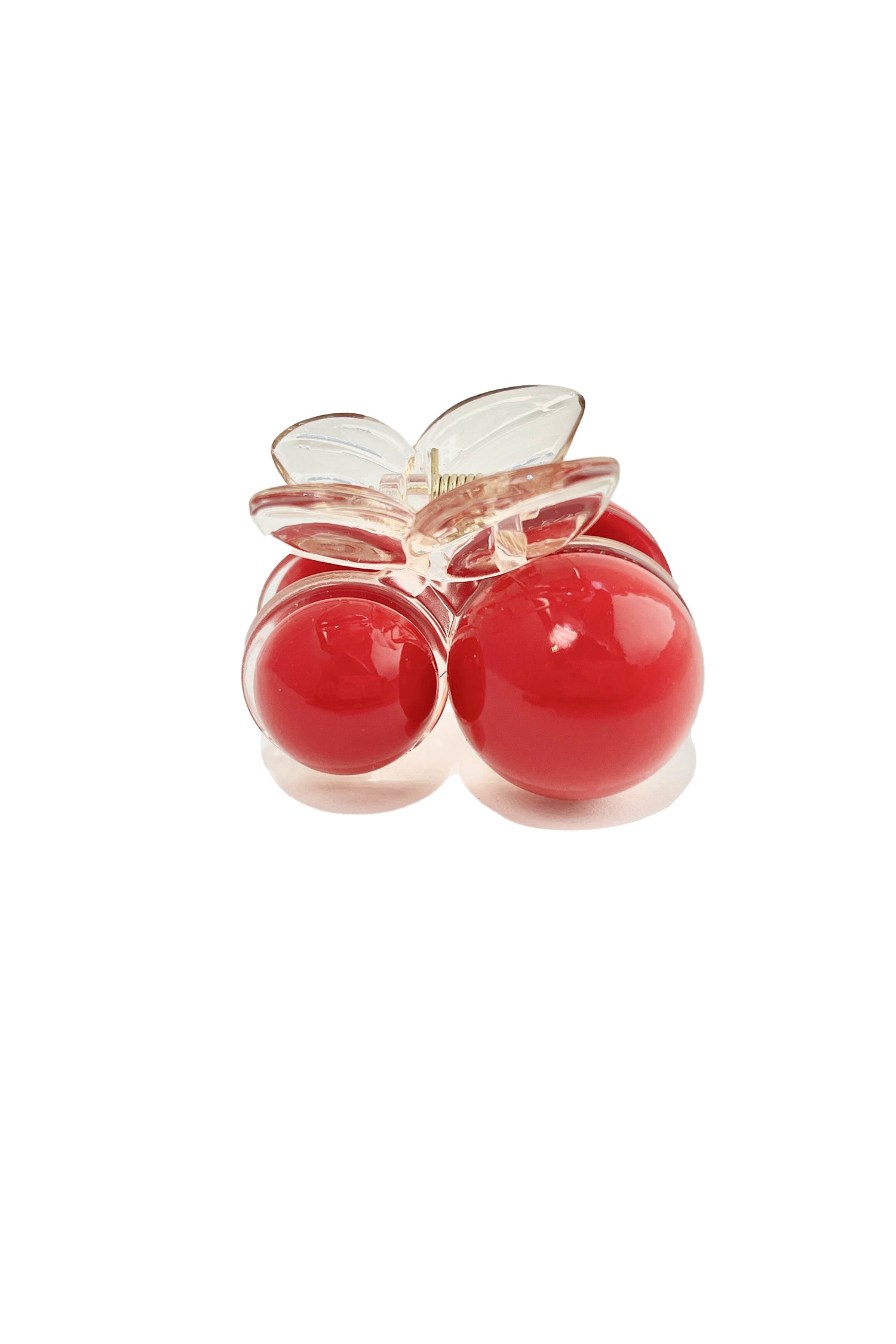 Jumbo Cherry Jaw Clip Red - Clear - Anna Sui Discount