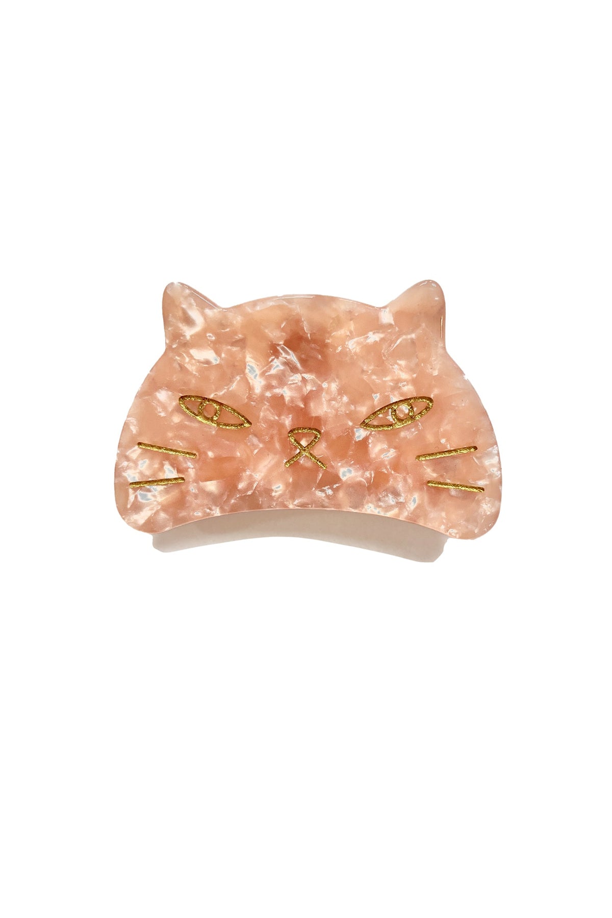 Etched Large Cat Jaw Clip Rose Quartz - Anna Sui Online