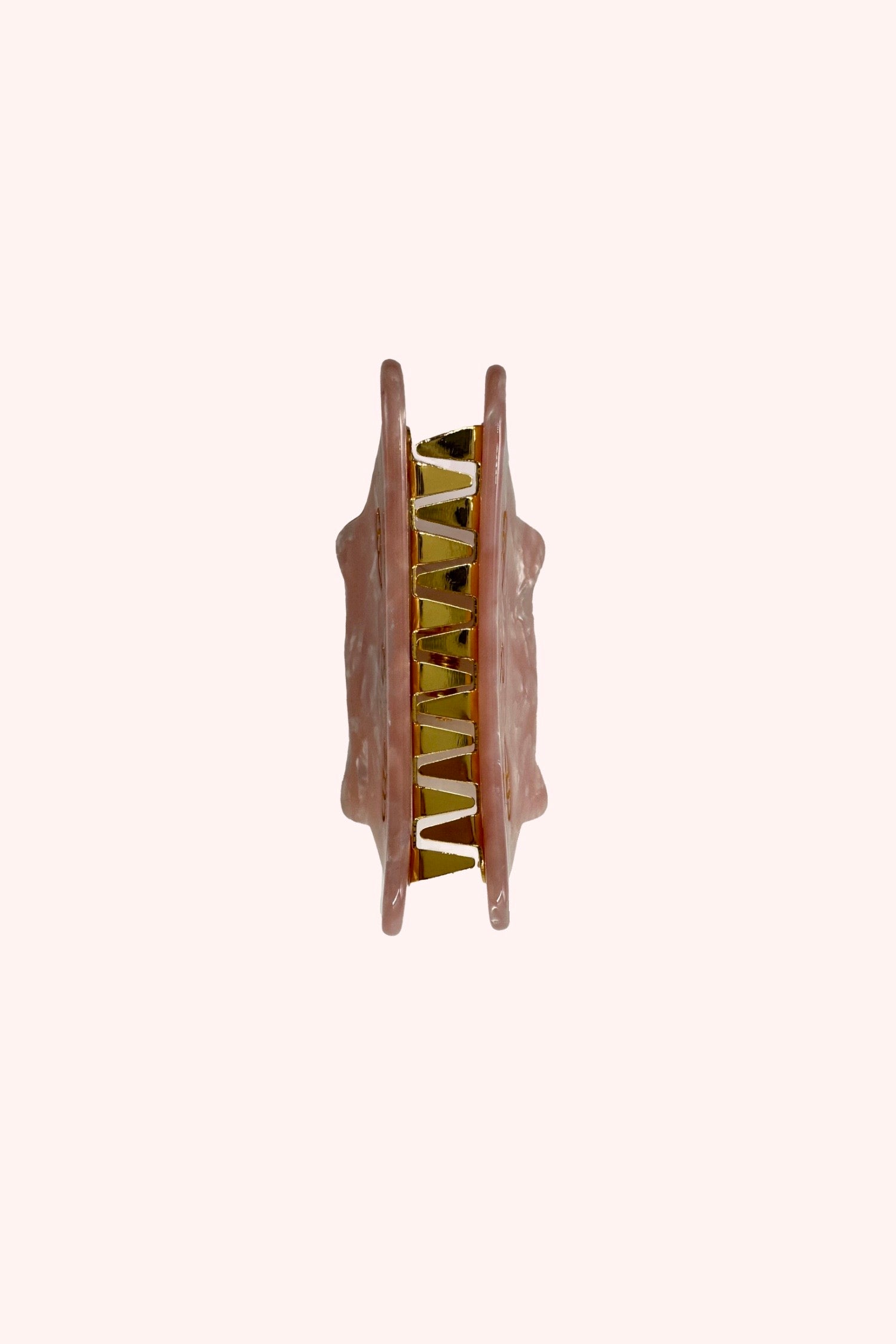 Etched Large Cat Jaw Clip Rose Quartz - Anna Sui Online