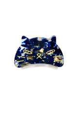 Etched Large Cat Jaw Clip Moon Navy - Anna Sui Online