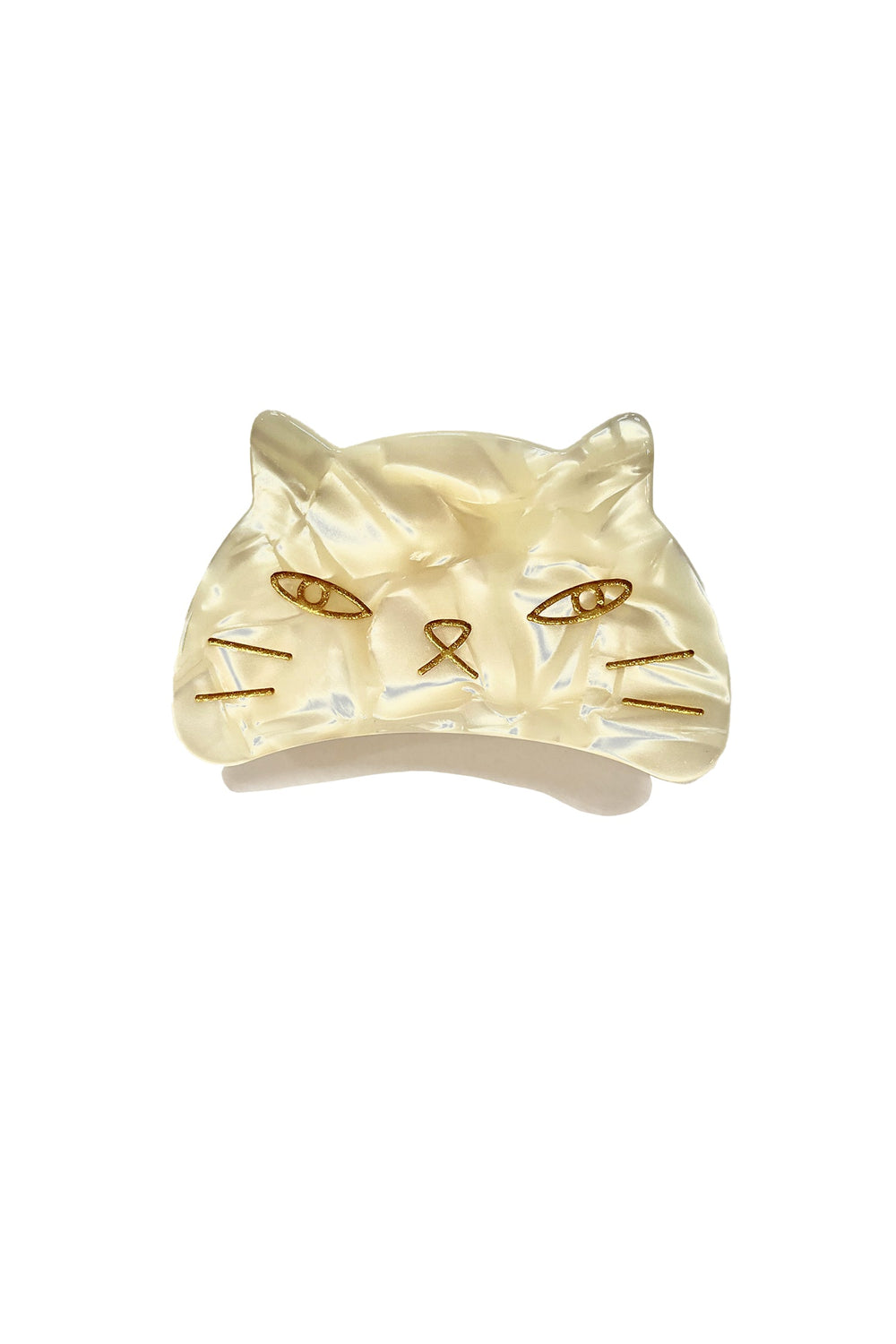 Etched Large Cat Jaw Clip Ivory - Anna Sui Outlet