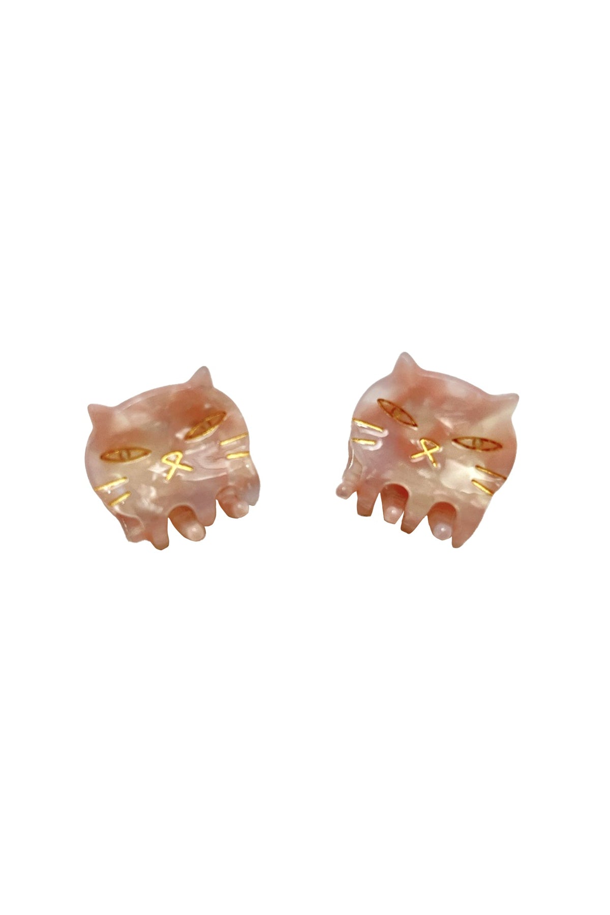 Pastel Meow Cat Jaw Clip Pair Rose Quartz - Anna Sui Discount