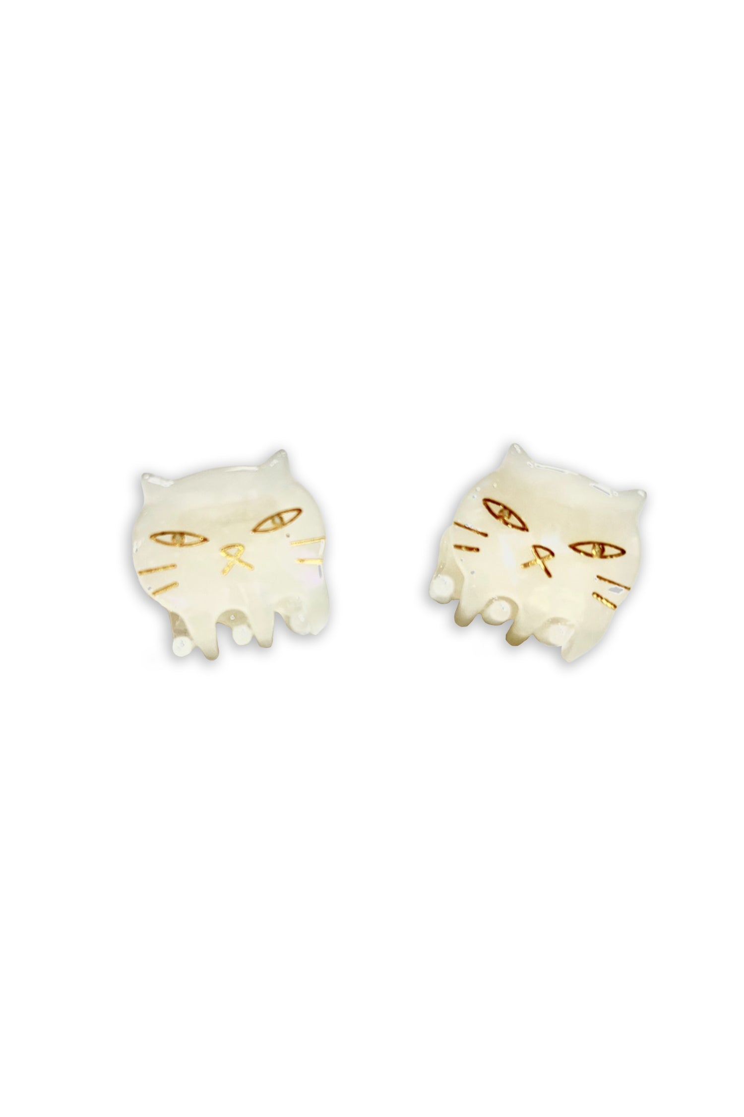 Pastel Meow Cat Jaw Pair Ivory - Anna Sui Online