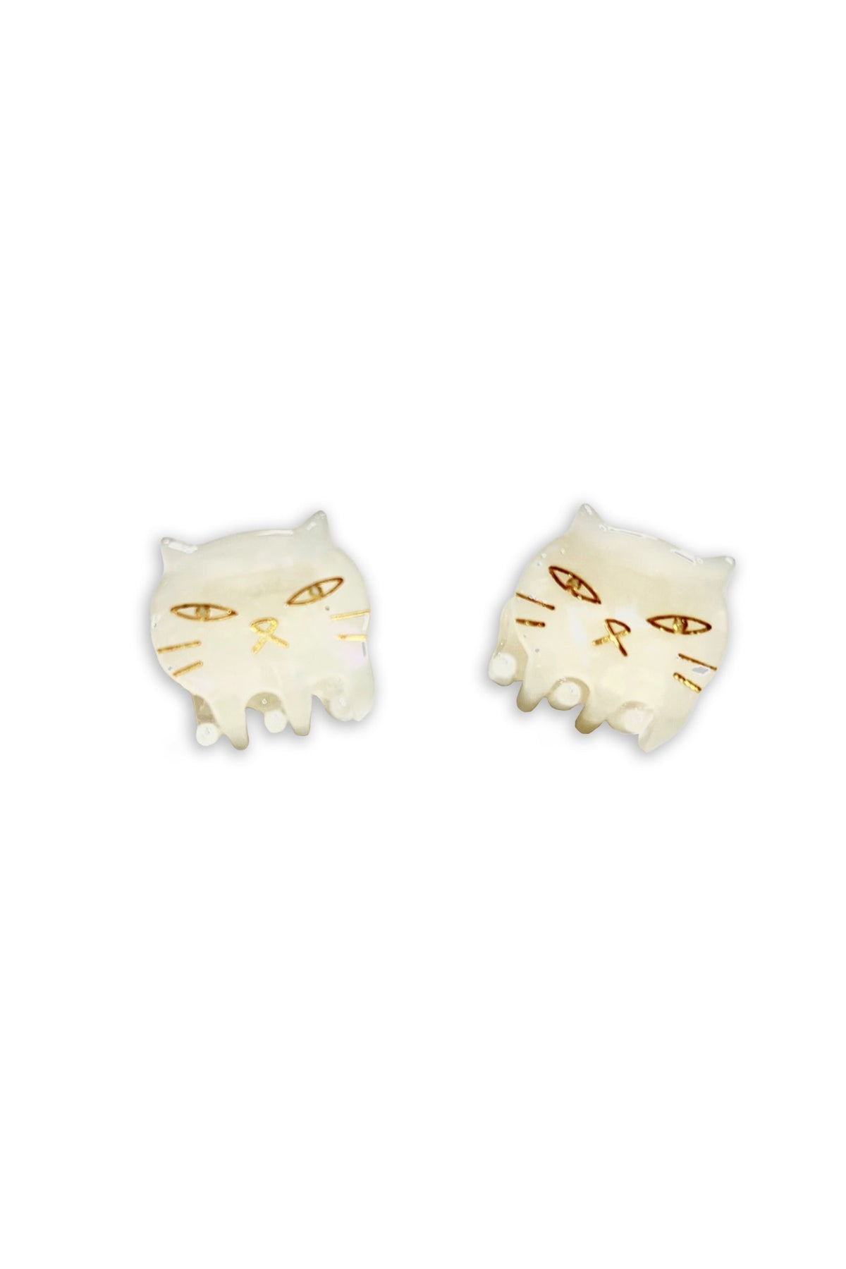Pastel Meow Cat Jaw Pair Ivory - Anna Sui Online