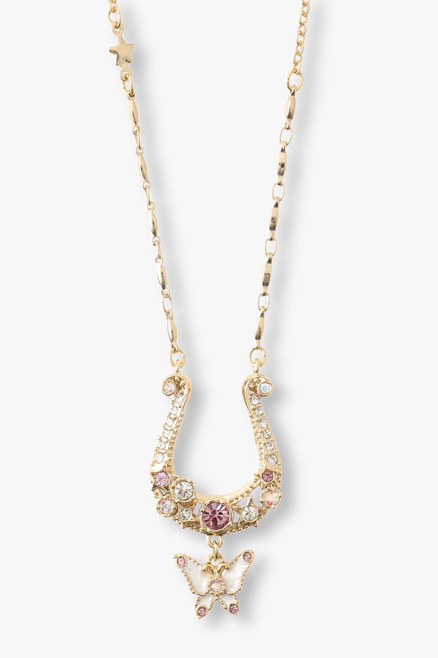 Lucky Horseshoe Charm Necklace - Gold - Anna Sui US
