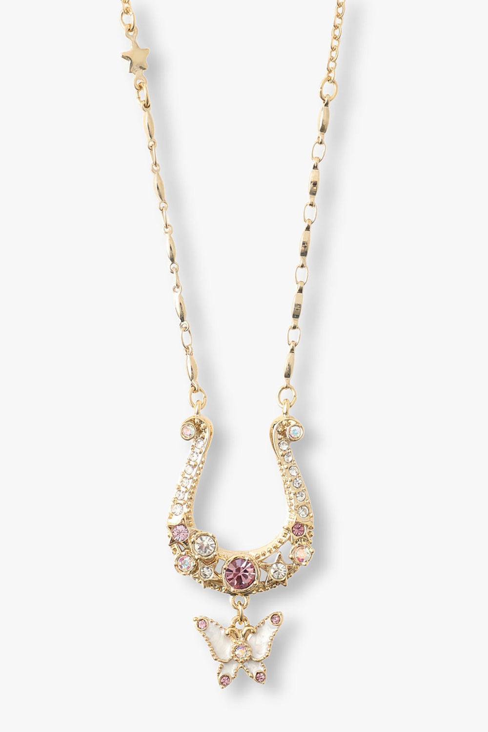 Lucky Horseshoe Charm Necklace - Gold - Anna Sui US