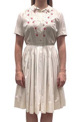 Vintage Peck + Peck Collared A-line Pleated Dress - Anna Sui US