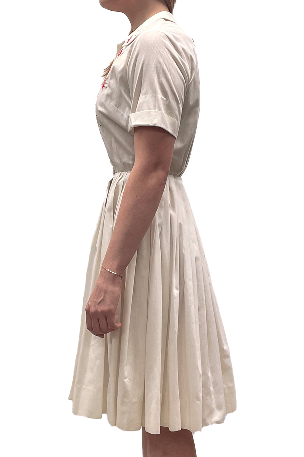 Vintage Peck + Peck Collared A-line Pleated Dress - Anna Sui US