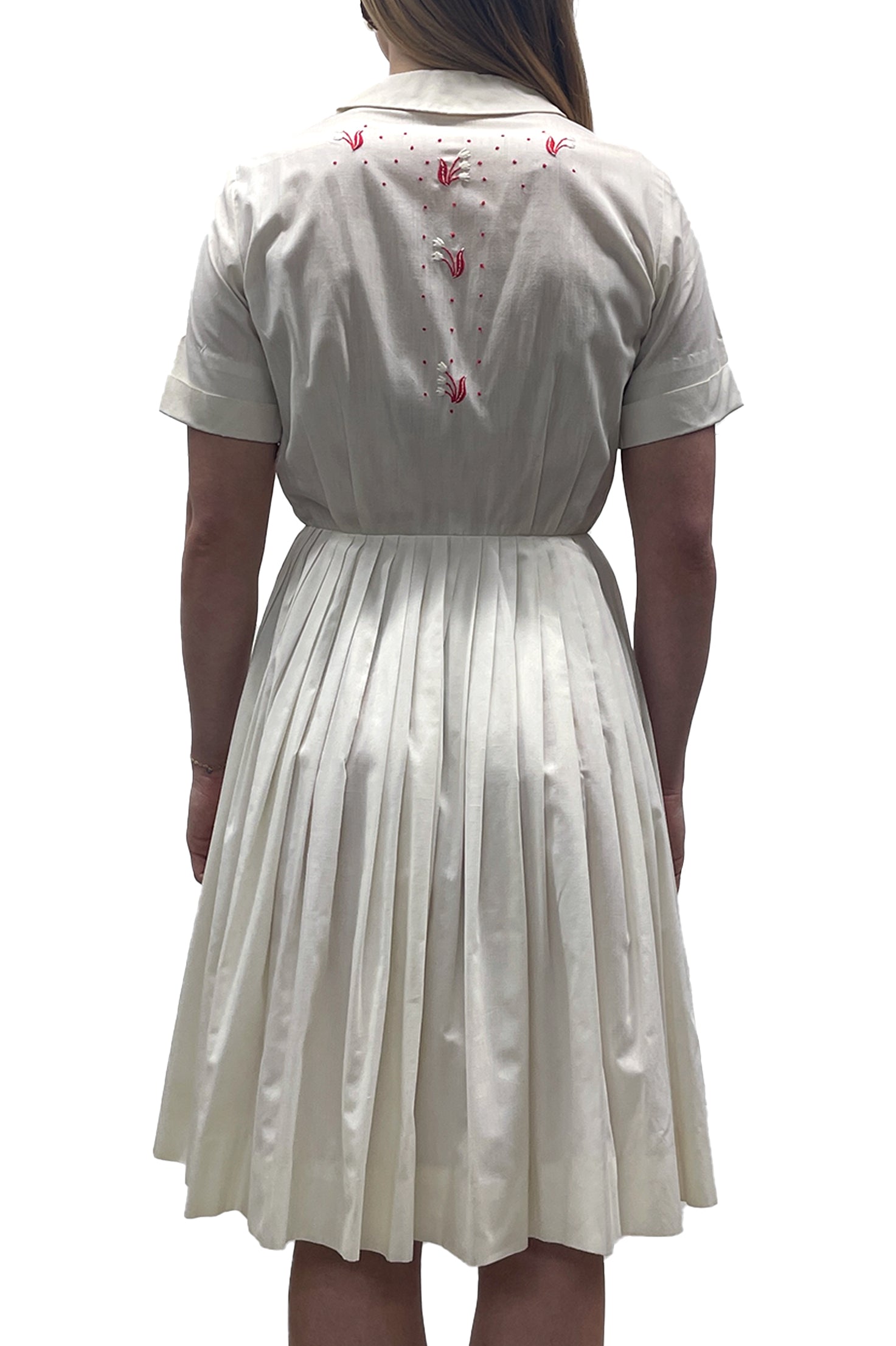 Vintage Peck + Peck Collared A-line Pleated Dress - Anna Sui US