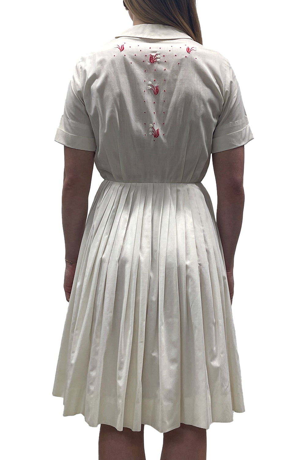Vintage Peck + Peck Collared A-line Pleated Dress - Anna Sui US