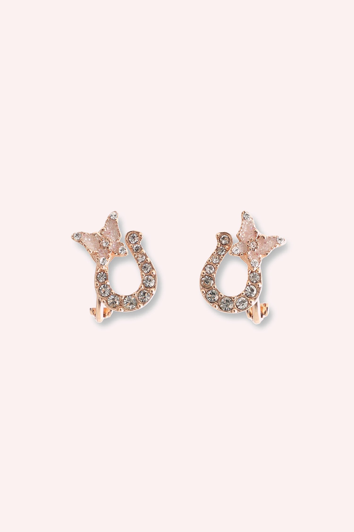 Lucky Horseshoe Stud Earrings - Rose Gold - Anna Sui Discount