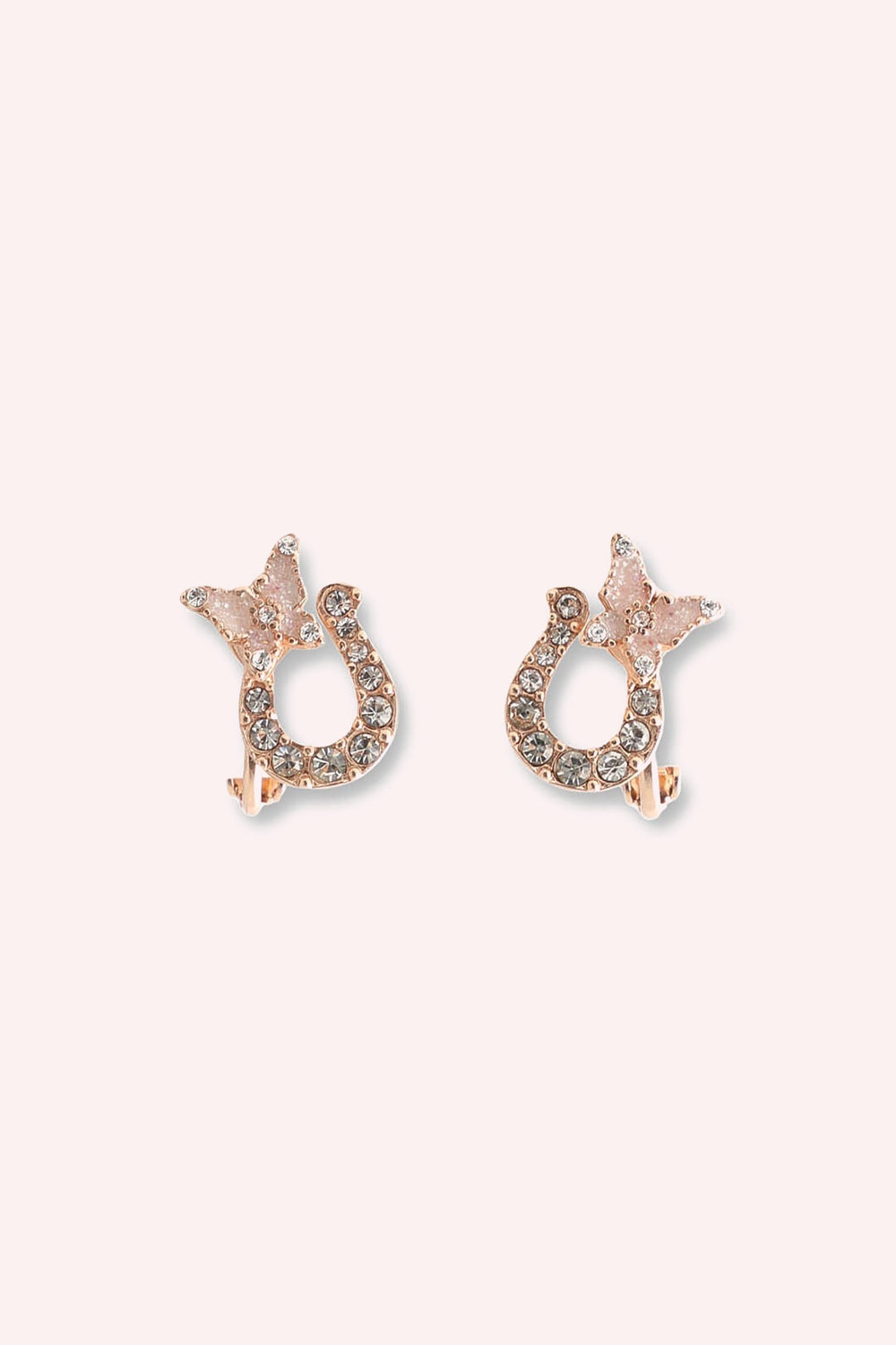 Lucky Horseshoe Stud Earrings - Rose Gold - Anna Sui Discount