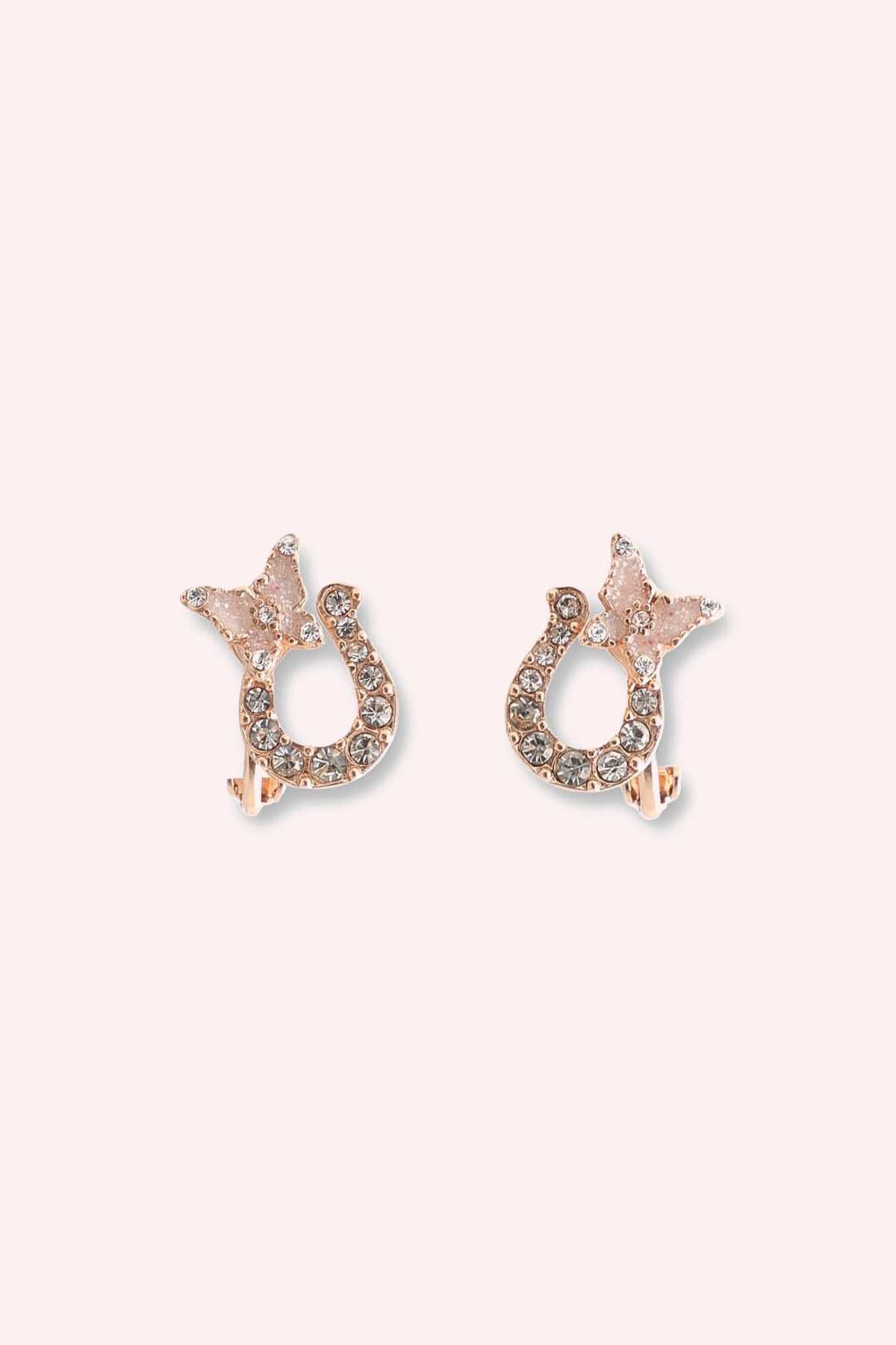 Lucky Horseshoe Stud Earrings - Rose Gold - Anna Sui Discount