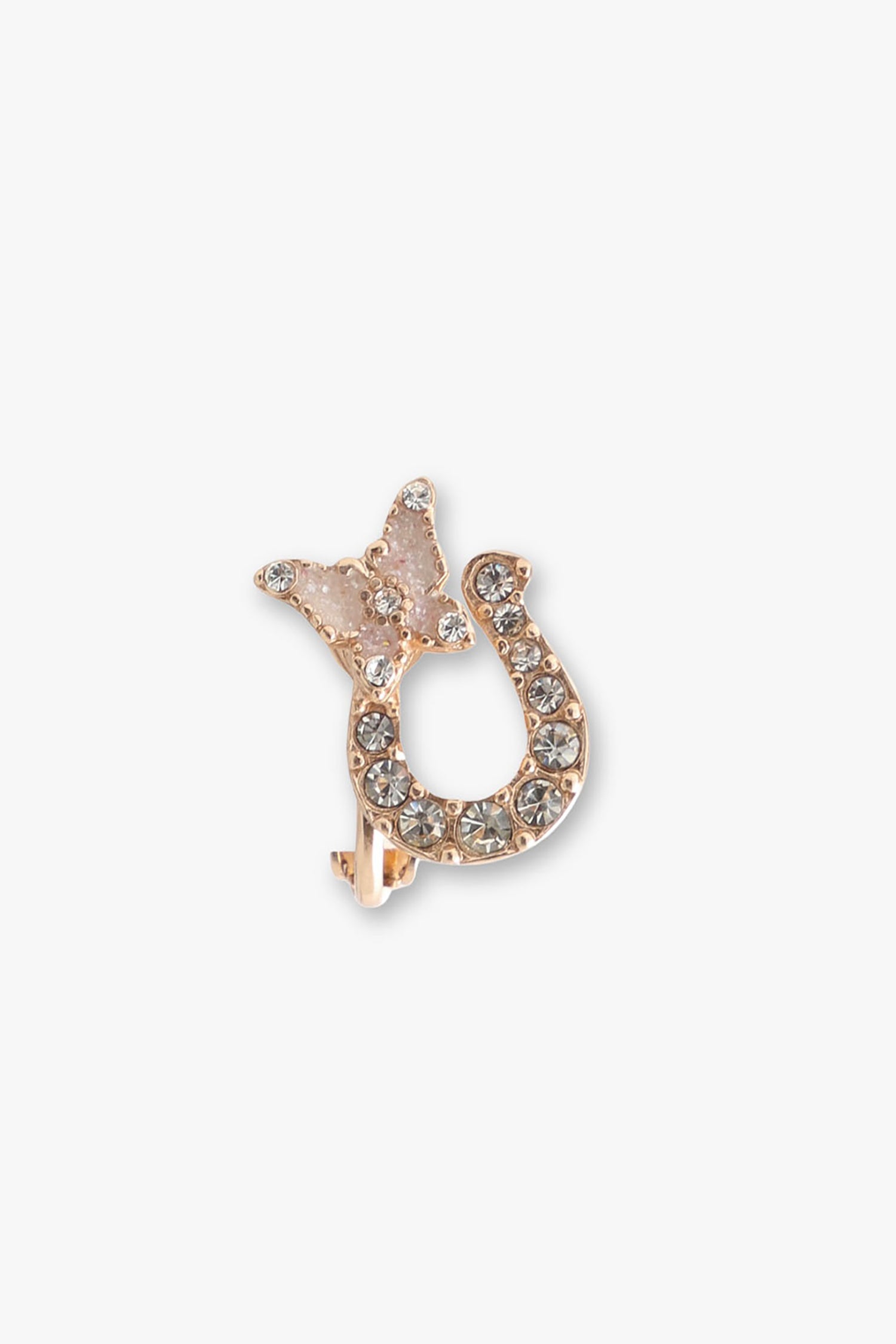 Lucky Horseshoe Stud Earrings - Rose Gold - Anna Sui Discount