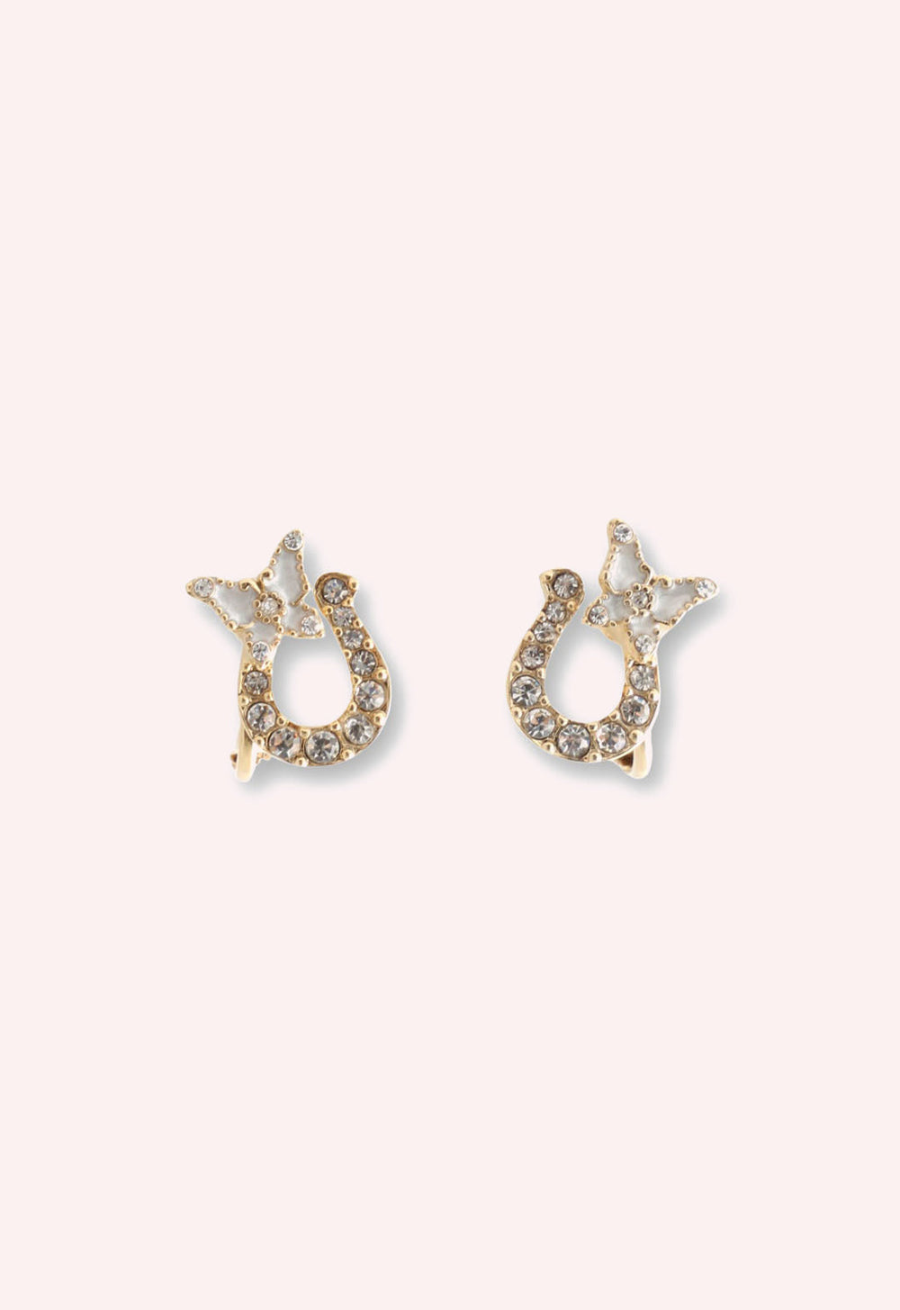 Lucky Horseshoe Stud Earrings - Gold - Anna Sui Discount