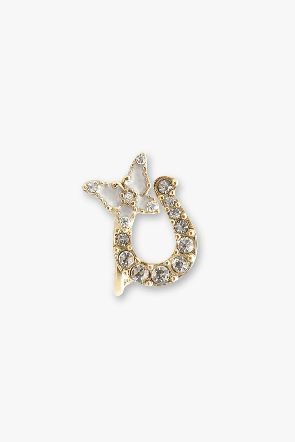 Lucky Horseshoe Stud Earrings - Gold - Anna Sui Discount