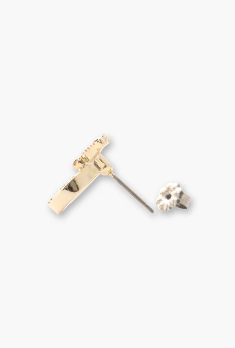 Lucky Horseshoe Stud Earrings - Gold - Anna Sui Discount