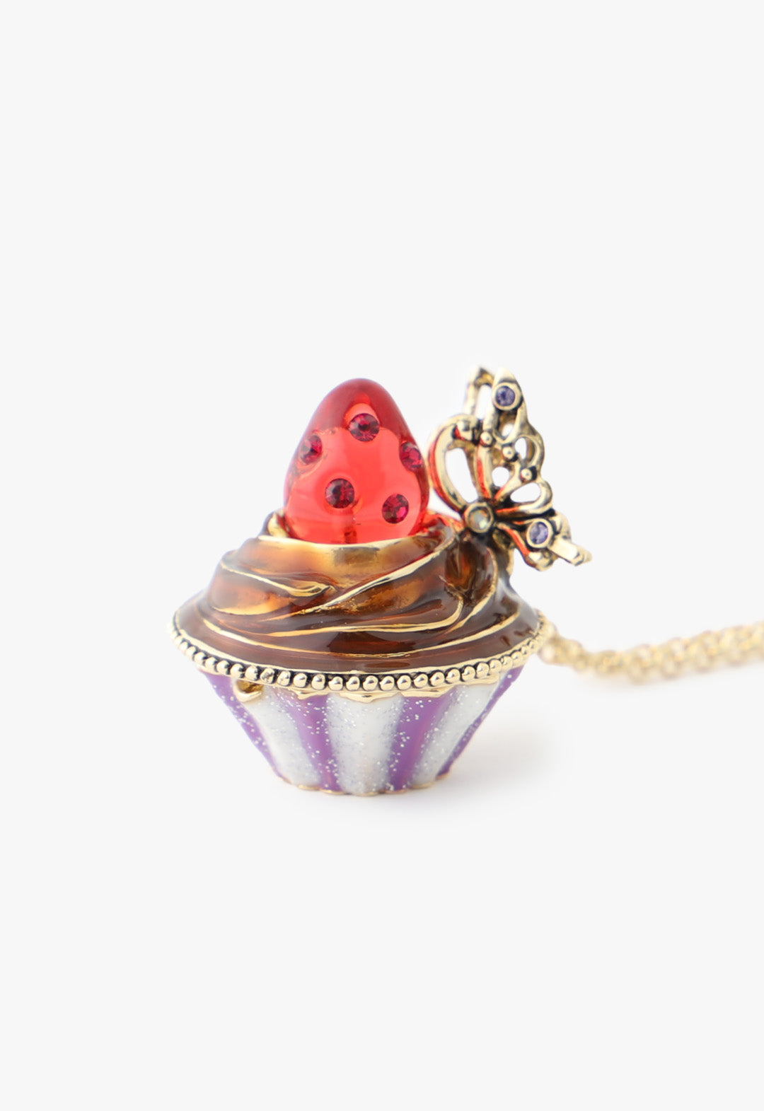 Strawberry Cupcake Necklace - Red Multi - Anna Sui US